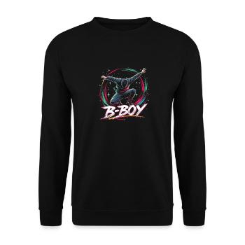 B-Boy Breakdance Breakdancer Urban Hip Hop - Unisex Sweatshirt - black - Front - Alina (178cm) & Michal (187cm)