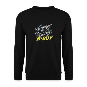 B-Boy Breakdance Breakdancer Urban Hip Hop - Unisex Sweatshirt - black - Front - Alina (178cm) & Michal (187cm)