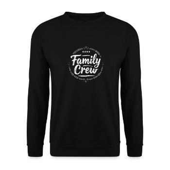 Family Crew Family Large Family Families - Unisex Sweatshirt - black - Front - Alina (178cm) & Michal (187cm)