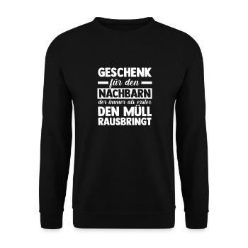 Neighborhood Best Neighbor - Unisex Sweatshirt - black - Front - Alina (178cm) & Michal (187cm)