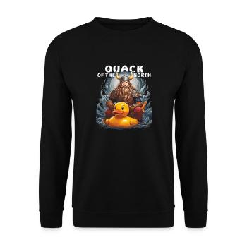 CANARD VIKING CHARLATAN DU NORD - Sweat-shirt Unisexe - noir - Devant - Alina (178cm) & Michal (187cm)