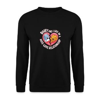 Intolérance au lactose Intolérance au lactose - Sweat-shirt Unisexe - noir - Devant - Alina (178cm) & Michal (187cm)