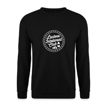 Lactose intolerance Lactose intolerant - Unisex Sweatshirt - black - Front - Alina (178cm) & Michal (187cm)