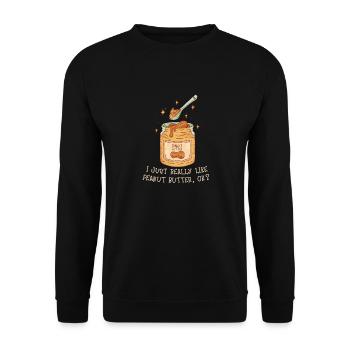J’aime juste le beurre de cacahuète, d’accord ? Humoristique - Sweat-shirt Unisexe - noir - Devant - Alina (178cm) & Michal (187cm)