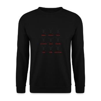 Reindeer Humor: From Dasher to Rudolph with - Unisex Sweatshirt - black - Front - Alina (178cm) & Michal (187cm)