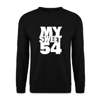 Birthday 54 - Unisex Sweatshirt - black - Front - Alina (178cm) & Michal (187cm)