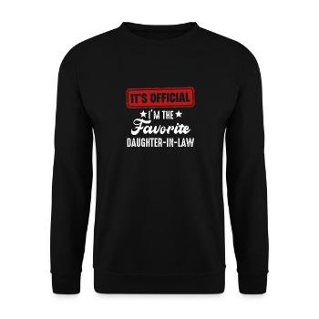 Je suis la belle-fille préférée - Sweat-shirt Unisexe - noir - Devant - Alina (178cm) & Michal (187cm)