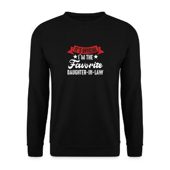Je suis la belle-fille préférée - Sweat-shirt Unisexe - noir - Devant - Alina (178cm) & Michal (187cm)