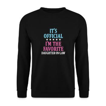 Je suis la belle-fille préférée - Sweat-shirt Unisexe - noir - Devant - Alina (178cm) & Michal (187cm)