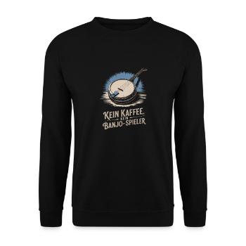 Banjo Spieler Bluegrass Musik Saiteninstrument - Unisex Pullover - Schwarz - Vorne - Alina (178cm) & Michal (187cm)