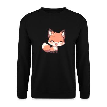 Foxes Fox - Unisex Sweatshirt - black - Front - Alina (178cm) & Michal (187cm)
