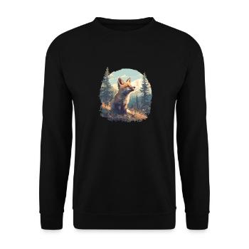 Renards Renard - Sweat-shirt Unisexe - noir - Devant - Alina (178cm) & Michal (187cm)