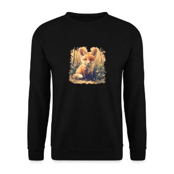 Renards Renard - Sweat-shirt Unisexe - noir - Devant - Alina (178cm) & Michal (187cm)