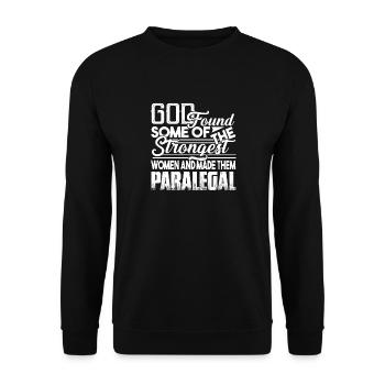 Paralegal God Made Paralegals - Unisex Sweatshirt - black - Front - Alina (178cm) & Michal (187cm)