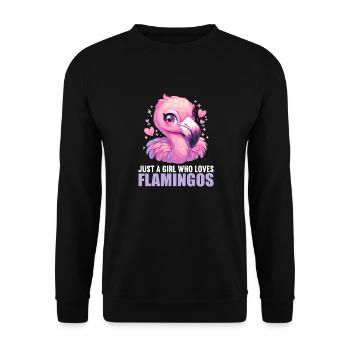 Flamingos Flamingo - Unisex Sweatshirt - black - Front - Alina (178cm) & Michal (187cm)