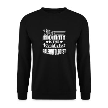My Mommy Is The World's Best Paleontologist - Unisex Sweatshirt - black - Front - Alina (178cm) & Michal (187cm)