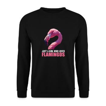 Flamingos Flamingo - Unisex Pullover - Schwarz - Vorne - Alina (178cm) & Michal (187cm)