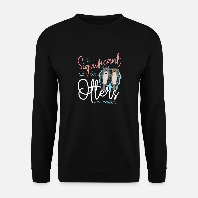 Otter Pun Significant Otter - Unisex Pullover - Schwarz
