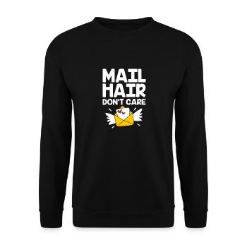 Postbote - Unisex Pullover - Schwarz - Vorne - Alina (178cm) & Michal (187cm)