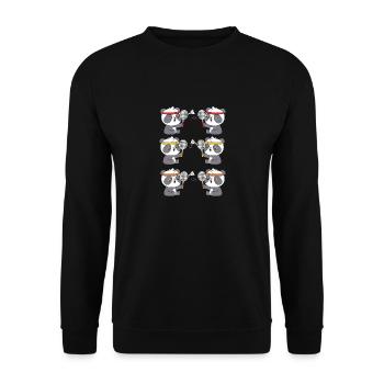 Badminton - Unisex Sweatshirt - black - Front - Alina (178cm) & Michal (187cm)
