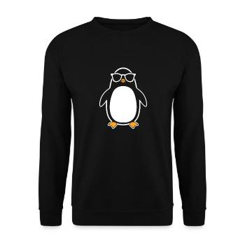 Pingouin - Sweat-shirt Unisexe - noir - Devant - Alina (178cm) & Michal (187cm)