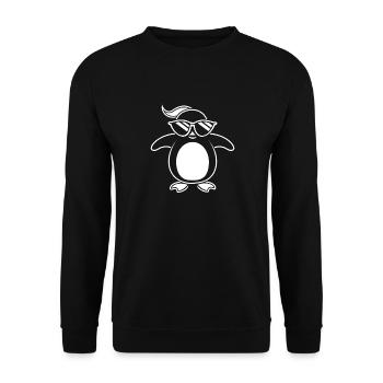 Pingouin - Sweat-shirt Unisexe - noir - Devant - Alina (178cm) & Michal (187cm)