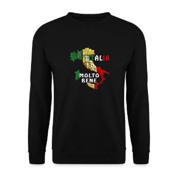 ITALY ITALIA MOLTO BENE - Unisex Sweatshirt - black - Front - Alina (178cm) & Michal (187cm)