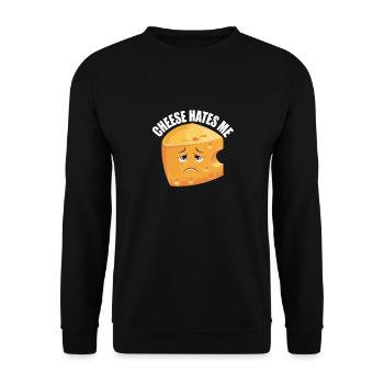 Lactose intolerance Lactose intolerant - Unisex Sweatshirt - black - Front - Alina (178cm) & Michal (187cm)