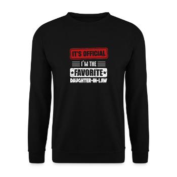 Je suis la belle-fille préférée - Sweat-shirt Unisexe - noir - Devant - Alina (178cm) & Michal (187cm)