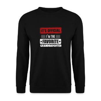 Je suis la petite-fille préférée - Sweat-shirt Unisexe - noir - Devant - Alina (178cm) & Michal (187cm)