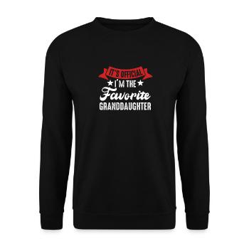 Je suis la petite-fille préférée - Sweat-shirt Unisexe - noir - Devant - Alina (178cm) & Michal (187cm)