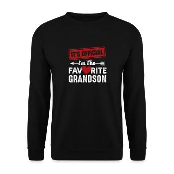 C’est officiel Je suis le petit-fils préféré - Sweat-shirt Unisexe - noir - Devant - Alina (178cm) & Michal (187cm)