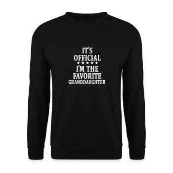 Je suis la petite-fille préférée - Sweat-shirt Unisexe - noir - Devant - Alina (178cm) & Michal (187cm)