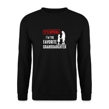 Je suis la petite-fille préférée - Sweat-shirt Unisexe - noir - Devant - Alina (178cm) & Michal (187cm)