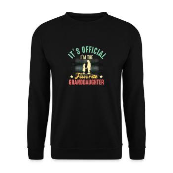 Je suis la petite-fille préférée - Sweat-shirt Unisexe - noir - Devant - Alina (178cm) & Michal (187cm)