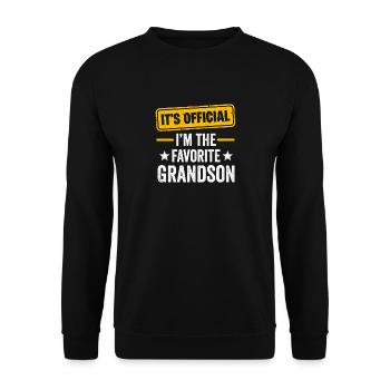 C’est officiel Je suis le petit-fils préféré - Sweat-shirt Unisexe - noir - Devant - Alina (178cm) & Michal (187cm)