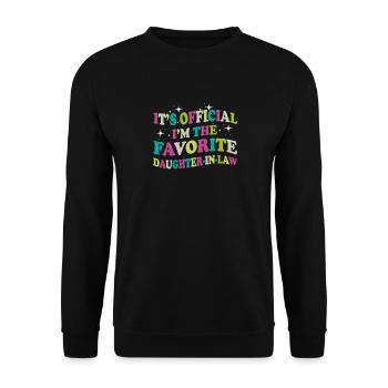 Je suis la belle-fille préférée - Sweat-shirt Unisexe - noir - Devant - Alina (178cm) & Michal (187cm)