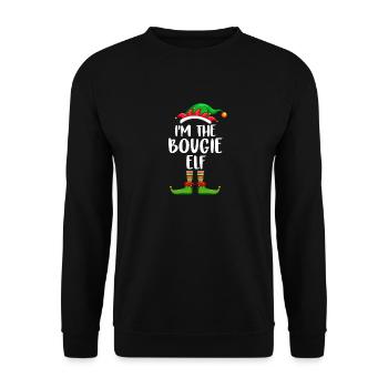 I'm The Bougie Elf Shirt Matching Family Christmas - Unisex Sweatshirt - black - Front - Alina (178cm) & Michal (187cm)