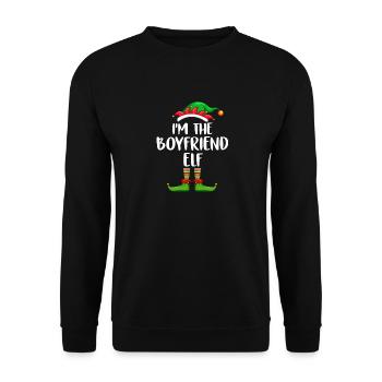 Je suis le petit ami elfe chemise assortie famille - Sweat-shirt Unisexe - noir - Devant - Alina (178cm) & Michal (187cm)