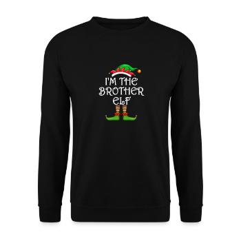Je suis le frère elfe chemise assortie famille - Sweat-shirt Unisexe - noir - Devant - Alina (178cm) & Michal (187cm)