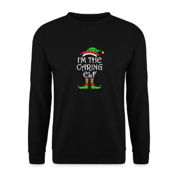 Je suis le lutin attentionné Chemise assortie Noël en famille - Sweat-shirt Unisexe - noir - Devant - Alina (178cm) & Michal (187cm)