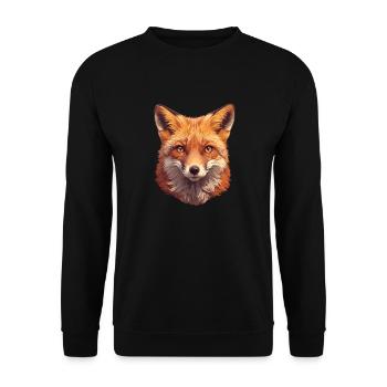 Foxes Fox - Unisex Sweatshirt - black - Front - Alina (178cm) & Michal (187cm)
