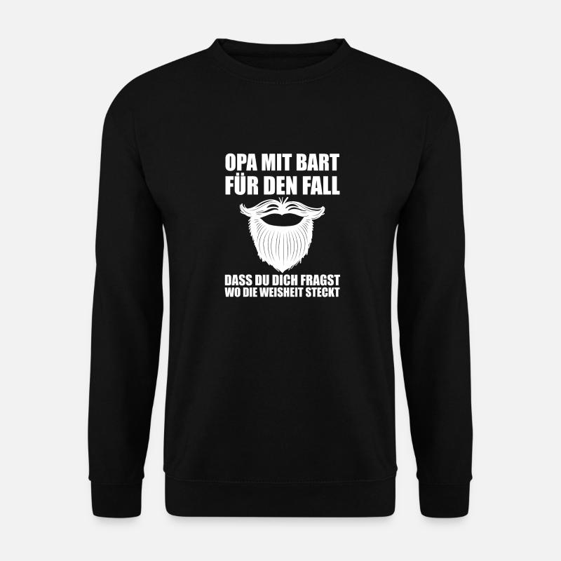 Papi avec une barbe - Sweat-shirt Unisexe - noir