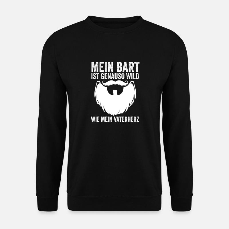 Papa Mit Bart - Unisex Pullover - Schwarz