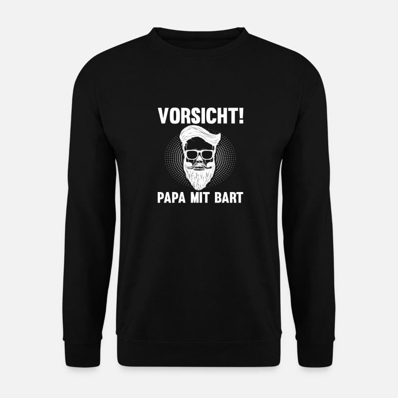 Papa Mit Bart - Unisex Pullover - Schwarz