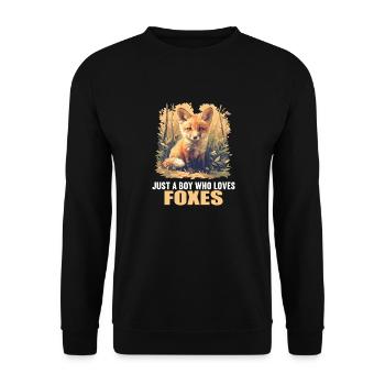 Foxes Fox - Unisex Sweatshirt - black - Front - Alina (178cm) & Michal (187cm)