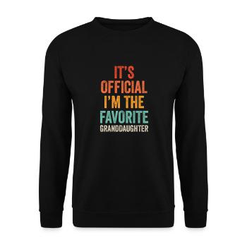 Je suis la petite-fille préférée - Sweat-shirt Unisexe - noir - Devant - Alina (178cm) & Michal (187cm)