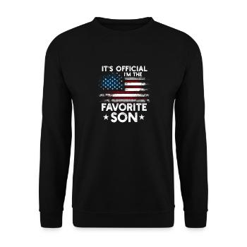 C’est officiel Je suis le fils préféré - Sweat-shirt Unisexe - noir - Devant - Alina (178cm) & Michal (187cm)