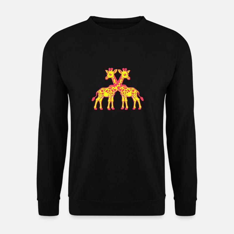 Giraffe Giraffen Zoo Zootiere Kinder Kind Safari - Unisex Pullover - Schwarz
