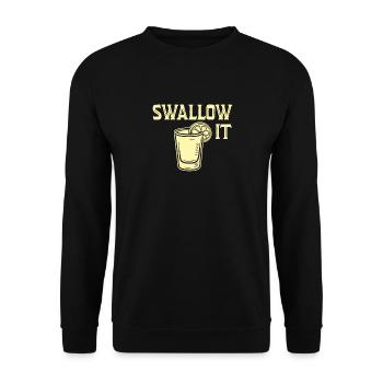 Avalez-le Verre à liqueur de citron Humour Dire - Sweat-shirt Unisexe - noir - Devant - Alina (178cm) & Michal (187cm)
